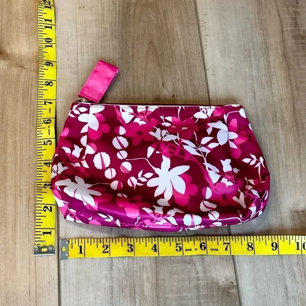 Estee Lauder Floral Fabric - Satin Cosmetic Travel Bag
